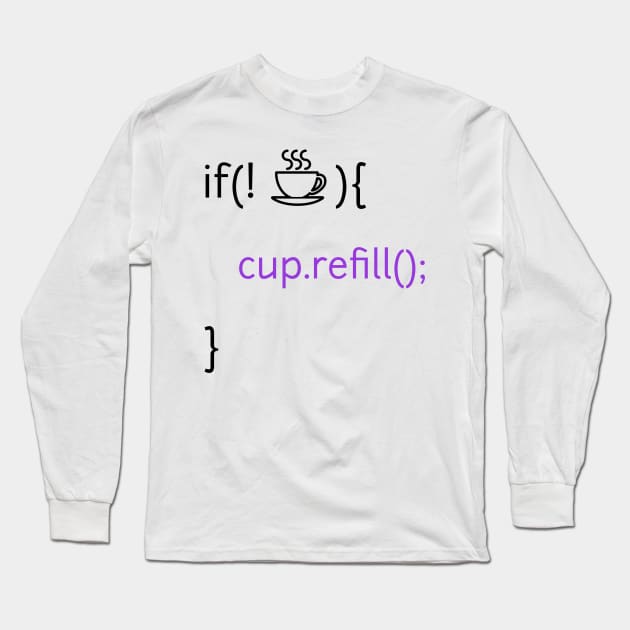 If no coffee refill cup function Long Sleeve T-Shirt by Bravery